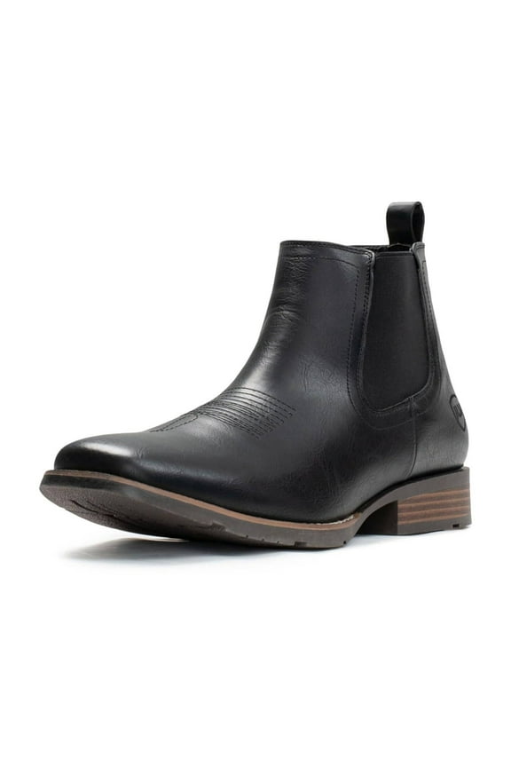 IUV Cowboy Boots For Men Ankle Boots Western Boot Casual Dress Slip On Chelsea Men