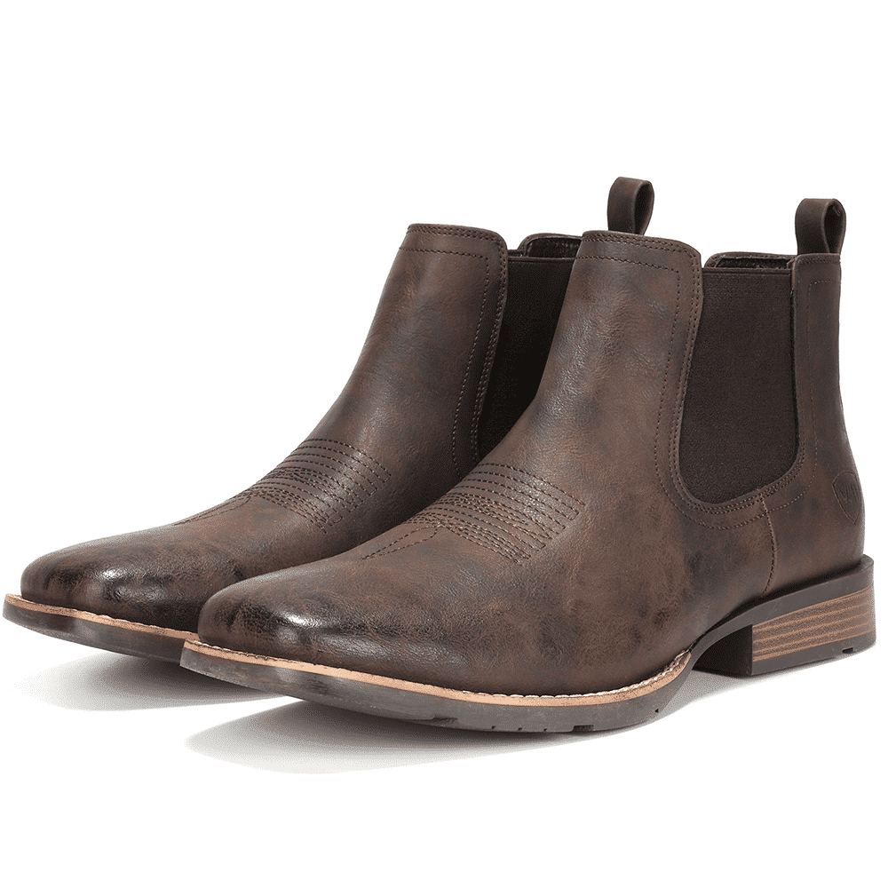 IUV Cowboy Boots For Men Ankle Boots Western Boot Casual Dress Slip On Chelsea Men