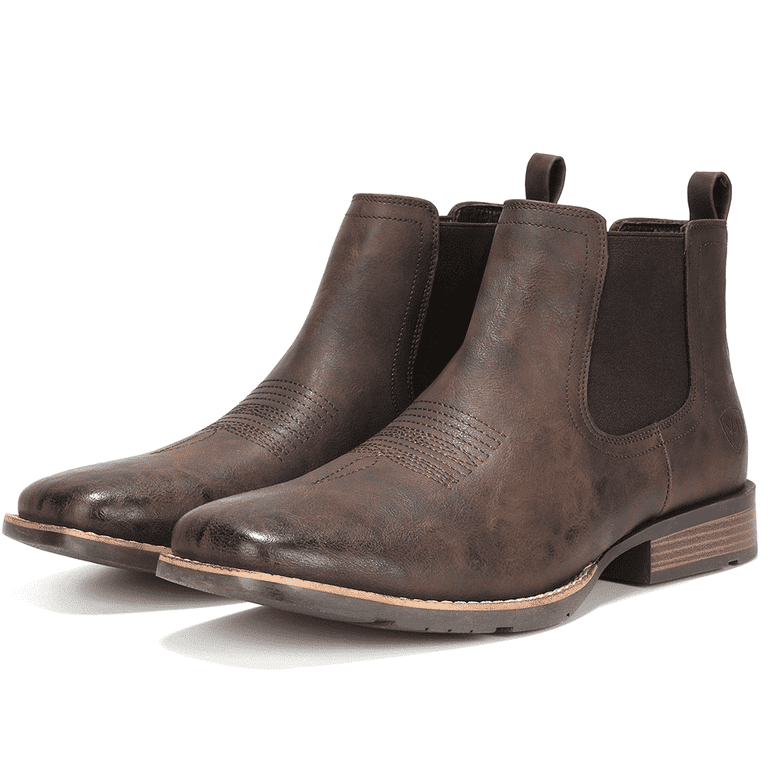 IUV Cowboy Boots For Men Square Toe Ankle Western Chelsea Boot Casual Size 11.5 Amazon.com | IUV Cowboy Boots For Men Ankle Boots Western  main image 3
