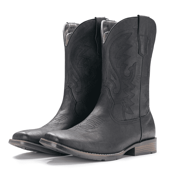 Cowboy Boots For Men Western Boot Durable Fashionable Retro Classic Embroidered Pull On Slip Resistant Boots