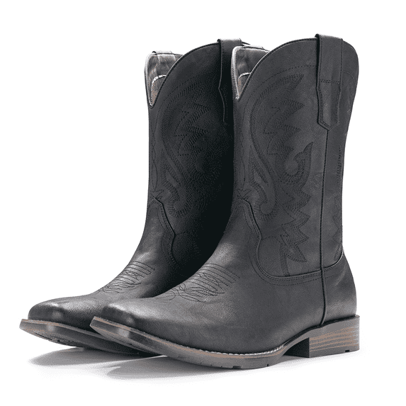 Cowboy Boots For Men Western Boot Durable Fashionable Retro Classic Embroidered Pull On Slip Resistant Boots