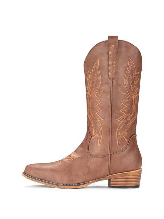 Cowboy Boots For Women Western Boots Cowgirl Boots Pull On Pointy Toe Mid Calf Boots Sizes 5-11