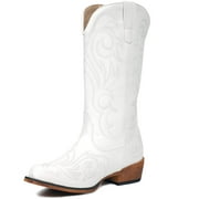 IUV Cowboy Boots for Women Pointy Toe Women's Western Boots Cowgirl Boots
