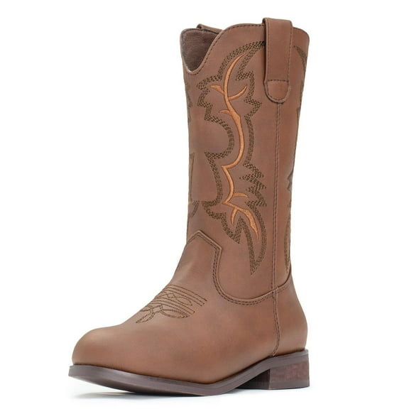 IUV Cowgirl Boots Cowboy Boots for Girls Kids Toddler Fashion Western Boots Mid Calf Boots(Toddler/Little Kid)
