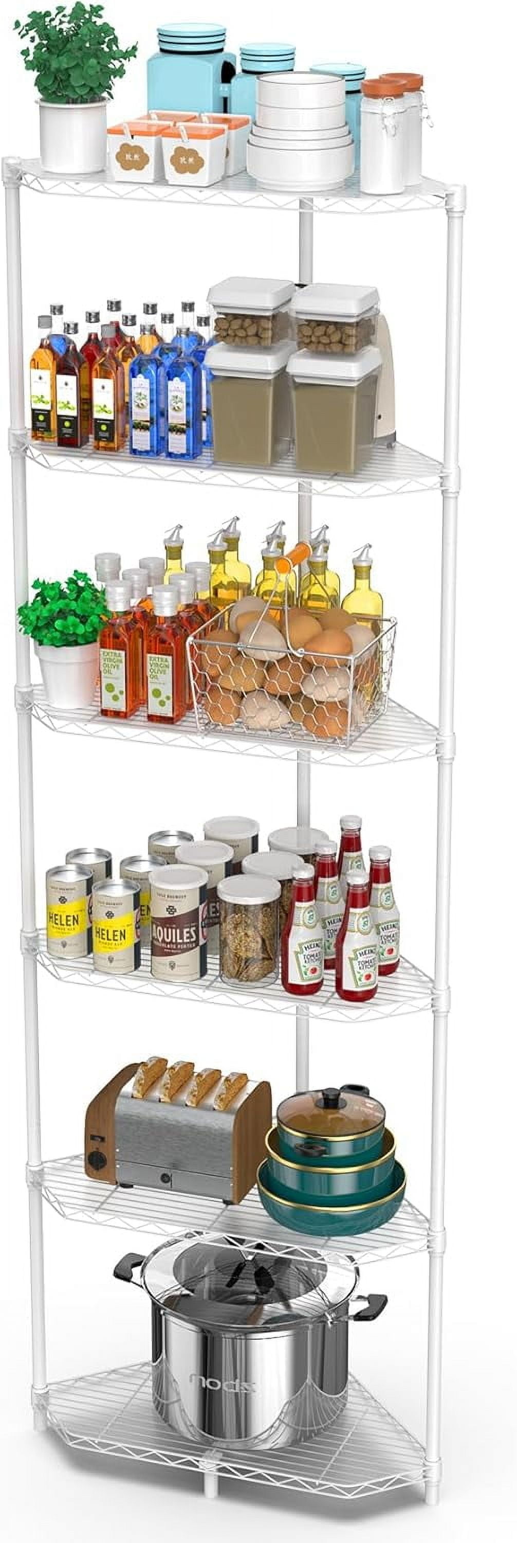 IUYHWJGTGTGT 6 Tier NSF Corner Wire Shelf Shelving Unit 20 x 20 x 72 ...