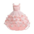 thumbnail image 1 of IUYRTFE Children Girls Formal Party Dress Princess Gown for Special Occasion Birthday Celebration Pageant Clothes Flower Girl Cute Dresses(Pink#2,6 Years), 1 of 9
