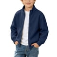 thumbnail image 1 of IUYRTFE Kids Boys Girls Corduroy Zip-Up Jacket, Regular Fit Stand Collar Long Sleeve 4-15 Years, 1 of 9