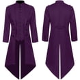 thumbnail image 1 of IUYRTFE Women Gothic Punk Vintage Tailcoat Long Sleeve Button Up Halloween Coat, 1 of 4