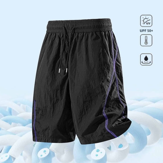 IUYRTFE Women Solid Color Drawstring Shorts with Pockets Elastic Waist Casual Summer Pants