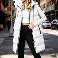thumbnail image 1 of IUYRTFE Women's Long Hooded Puffer Vest with High Collar and Zipper Front Quilted Winter Coat with Pockets, 1 of 7