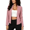thumbnail image 1 of IUYRTFE Women's Long Sleeve Open Front Blazer with Lapel Collar Slim Fit Casual Work Jacket, 1 of 8