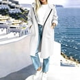 thumbnail image 1 of IUYRTFE Women's Oversized Long Hooded Cardigan Coat with Pockets Relaxed Fit Full Length Fleece Jacket for Fall and Winter, 1 of 6