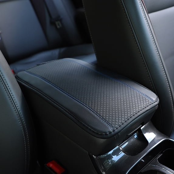 ufeghfjh Car Armrest Storage Box Mat, Fiber Leather Car Center Console Cover, Car Armrest Seat Box Cover Accessories Interior Protection For Most Vehicle, SUV, Car Daily Gifts
