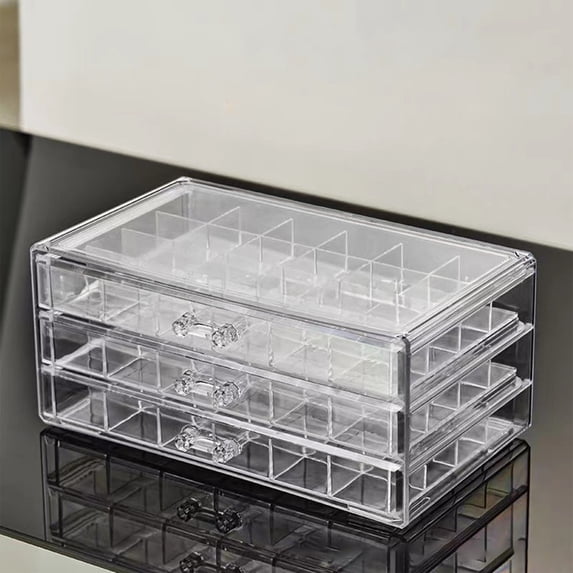 IUYT6 Jewellery Storage Box Transparent Multi-layer Large Capacity Ring Earring Necklace Bracelet Home Drawer Jewellery Box Daily Use