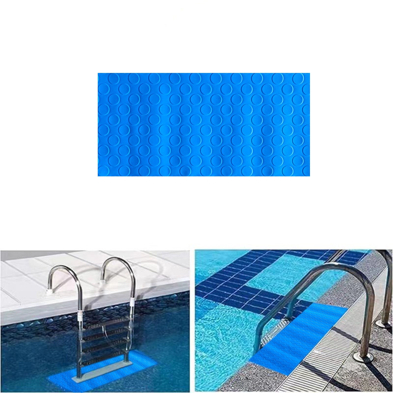 Tappetino Antiscivolo Per Scaletta Piscina – Striscia Blu 9x35.5 Pollici