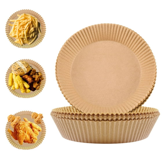 IUYYPU 10Pcs Air Fryer Paper Liner Nonstick Disposable Paper, Round Baking Paper for Baking Air Fryer Microwave