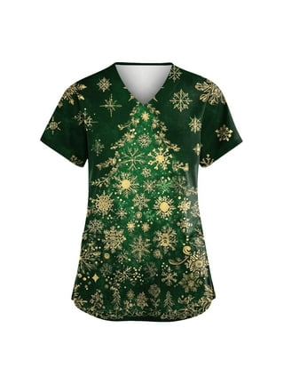 Christmas scrub tops walmart clearance