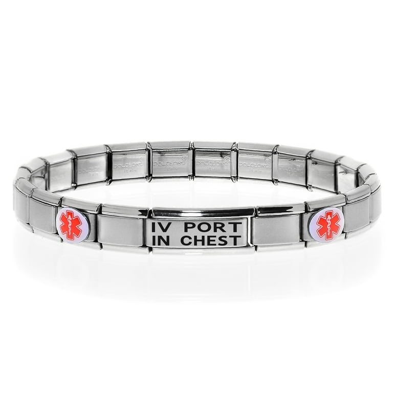 My First ID Bracelet With Polished Plaque And Lady Bug Charm