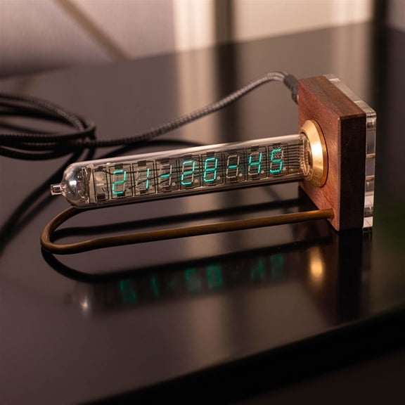 IV18 Glow Tube Clock Living Room Desktop Decoration Friend Gift IV-18 VFD Fluorescent Tube Clock