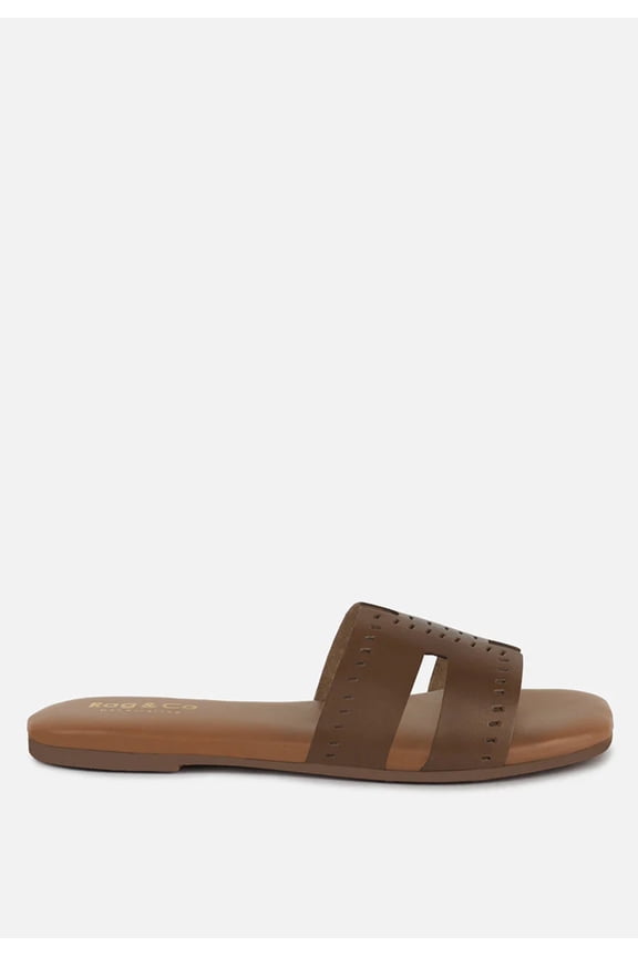 IVANKA Cut Out Slip On Sandals