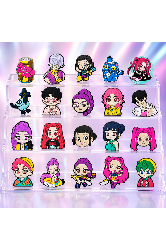 21 Pcs Pop Star Style Shoe Charms for Clogs, Music Microphone Star Decoration Pins for Kids Girls Boys Teens PVC Party Favor