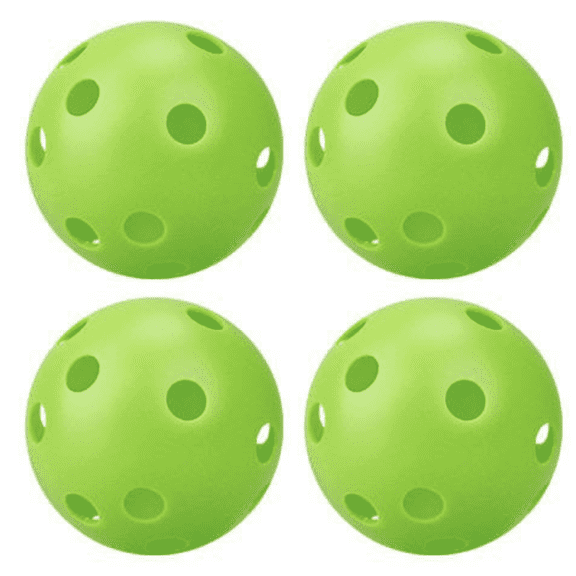 Ivasky Sports Indoor Outdoor Pickleball 40 Hole, 4 Pack -  Green