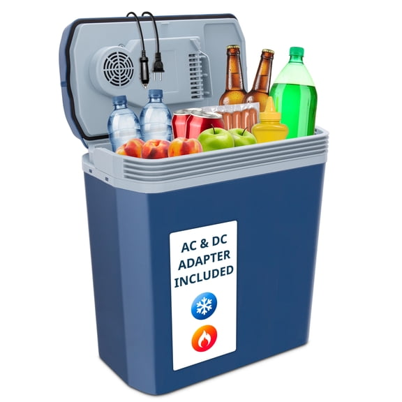 IVATION 24L Portable Thermoelectric Cooler & Warmer 12V with Handle Blue