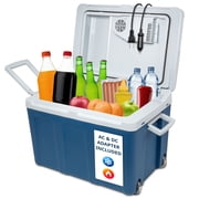IVATION 48 Quart Portable Thermoelectric Cooler & Warmer with Wheels & Handle for Vehicles