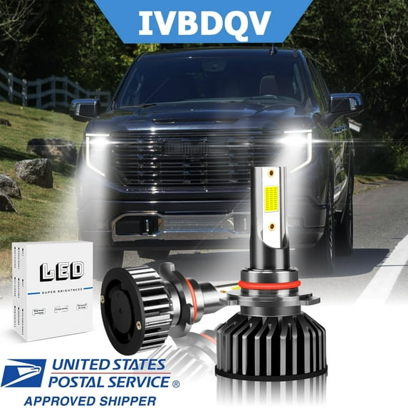 IVBDQV 9005 HB3 LED Headlight Bulbs for GMC Terrain 2010-2018 High Beam 6000K White 2pcs