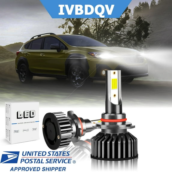IVBDQV 9005 HB3 LED Headlight Bulbs for Subaru Outback 2005-2014 High Beam 6000K White 2pcs