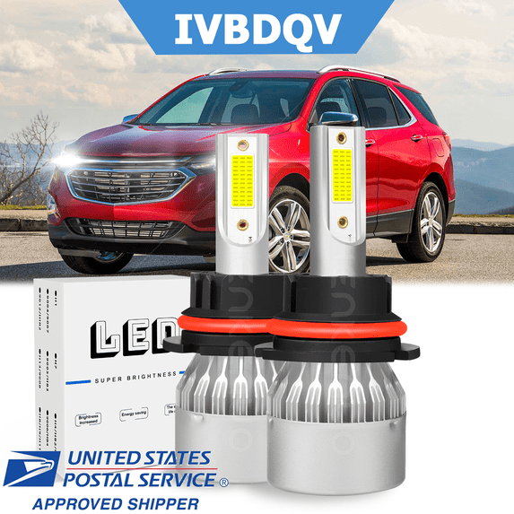 IVBDQV 9007 High&Low Light for Chevrolet Equinox 2005-2009 LED Headlight Bulbs 6000K White 2pcs