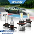 thumbnail image 1 of IVBDQV For Dodge Caliber 2010-2012  LED Headlight Bulbs H13+5202 High/Low+Fog Light Beam Pack of 4, 1 of 12