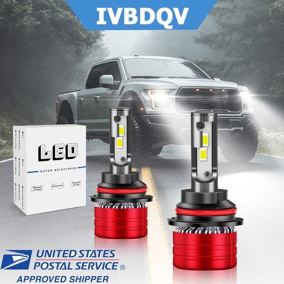 IVBDQV For Dodge Neon 2001-2002 2x Super Bright 9007 LED Headlight Kit High Low Beam Bulbs 6000K White