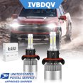 thumbnail image 1 of IVBDQV For Ford F-150 2004-2014 LED Headlight Bulbs H13 9008 High / Low Beam White Pack of 2, 1 of 10