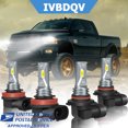 thumbnail image 1 of IVBDQV For GMC Sierra 1500 2007-2013 LED Headlight High/Low Beam Light Bulbs Combo Kit 4pcs, 1 of 10