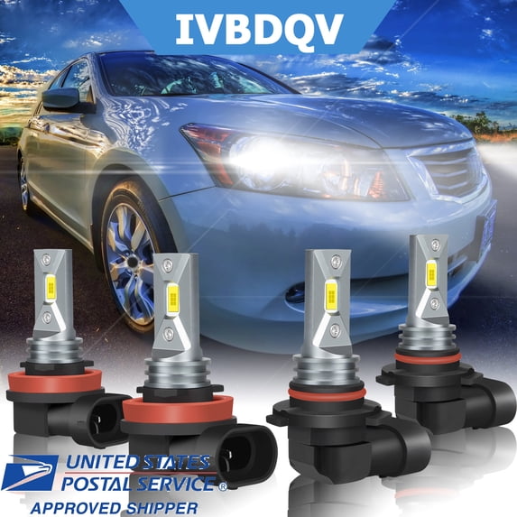 IVBDQV For Honda CR-V 2015-2020 LED Headlight High/Low Beam Light Bulbs Combo Kit 4pcs