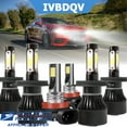 thumbnail image 1 of IVBDQV For Hyundai Genesis Coupe 2013-2016 LED Headlight High+Low+Fog Light Bulbs Combo 6000K 6pc, 1 of 11