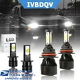 thumbnail image 1 of IVBDQV For  Nissan Frontier 2001-2002 LED Headlights + Fog Lights Bulbs 6000K White Pack of 4, 1 of 12