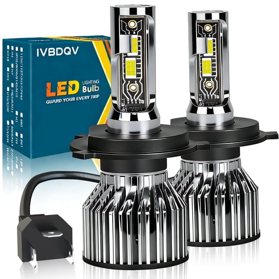 IVBDQV H4/9003/HB2 LED Headlight Bulbs Fits Cars 6000K Ultra White High Low Beam 2PCS