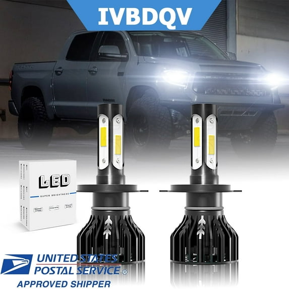 IVBDQV H4 9003 High/Low Beam LED Headlight Kit For Hyundai Accent 2000-2018 White Light 6000K 2pcs