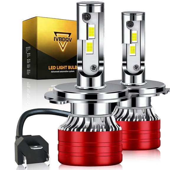 IVBDQV LED Headlight Bulbs H4/9003 Fits Kia Rio Sedan 2012-2018 200W 30000LM Super Bright High&Low Beam 2PCS