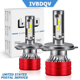 thumbnail image 1 of IVBDQV LED Headlight for Mitsubishi Mirage 2014-2019 LED Headlight Bulb Dual Beam H4 Hi/Lo Beam 2x, 1 of 8