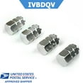 thumbnail image 1 of IVBDQV Silver 4 Metal Chrome Tire/Wheel Air Pressure Stem Valve Caps for Car Truck Hot Rod C02, 1 of 12