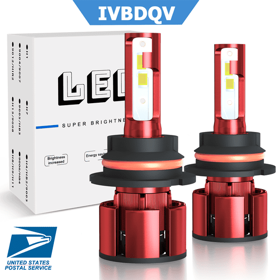 IVBDQV for 1999-2004 Ford Mustang LED Headlights Bulbs 9007 Hi/Lo Beam Bulbs 6000K White 2Pcs
