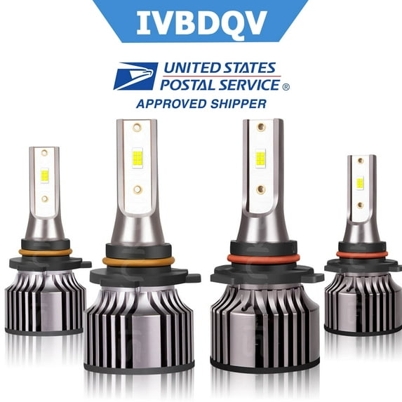 IVBDQV for Dodge Avenger 2008-2014 LED Headlight Bulbs 9005 9006 High Low Beam Super White 4Pcs