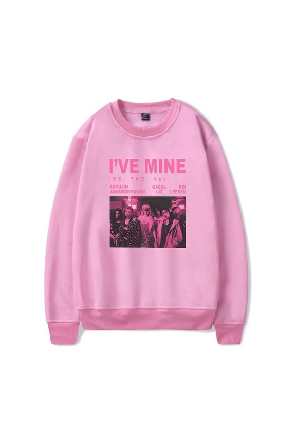 IVE MINE The 1st World Tour Merch Long Sleeve Hoodies Winter For Women/Men Crewneck Sweatshirt Streetwear Top