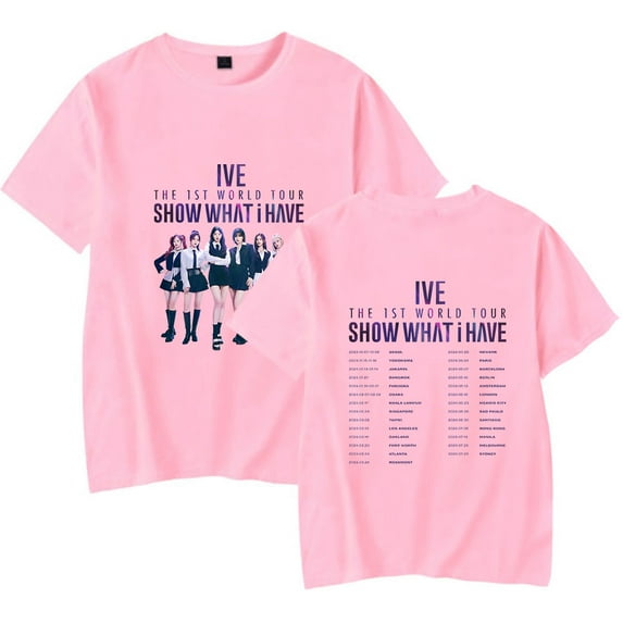 IVE The 1st World Tour Merch T-Shirt Cosplay For Men/Women Summer Short sleeve Tshirt Kpop Top Tee