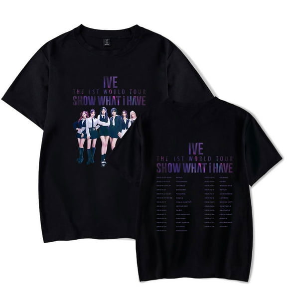 IVE The 1st World Tour Merch T-Shirt Cosplay For Men/Women Summer Short sleeve Tshirt Kpop Top Tee