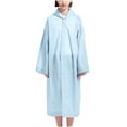 thumbnail image 1 of IVEYRTF Adults Sun Protection Waterproof Rainwear Jacket with Snap for Rainy Weather Wear Breathable Long Sleeve Hooded Rain Jacket(Light Blue,Free Size), 1 of 2