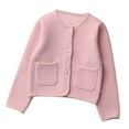 thumbnail image 1 of IVEYRTF Big Boys Girls Cardigan Button Solid Color Fashion Fall Winter Casual Thermal Warmth Outerwear Sweater Tops for Kids 5-14 Years(Pink#3,11 Years), 1 of 9